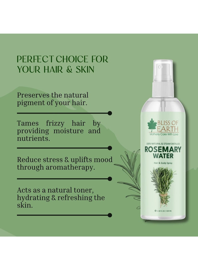 Bliss of Earth Rosemary Water Spray For Hair Growth 100ml (Pack of 2) - Image 3